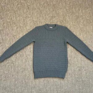 S.N.S. HERNING Knitwear Gray Crewneck Wool Knit Sweater Size Small
